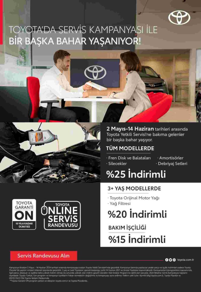 Toyota Plaza Kocaeli Kaya'da İlkbahar Servis Kampanyası Başladı!