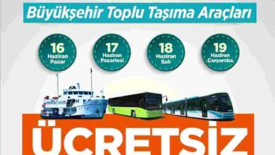 Bayramda Ulaşım Ücretsiz