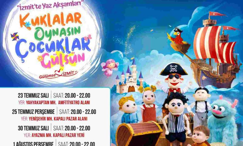 İzmit’te çocuklar için renkli yaz akşamları başlıyor!