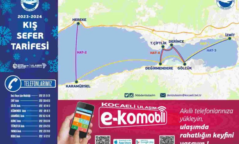 Deniz ulaşımında kış tarifesi başlıyor