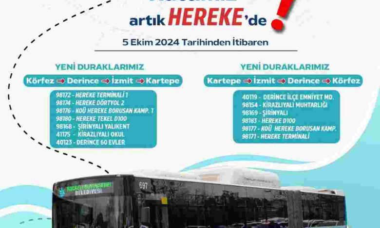 Hat 41K’da yeni rota Hereke