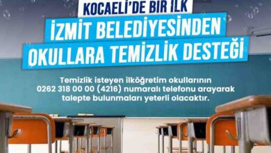 İzmit Belediyesi okullara temizlik desteğine başlıyor