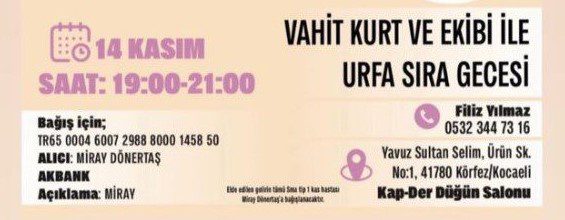 SMA hastası Miray için dayanışma gecesi düzenlendi