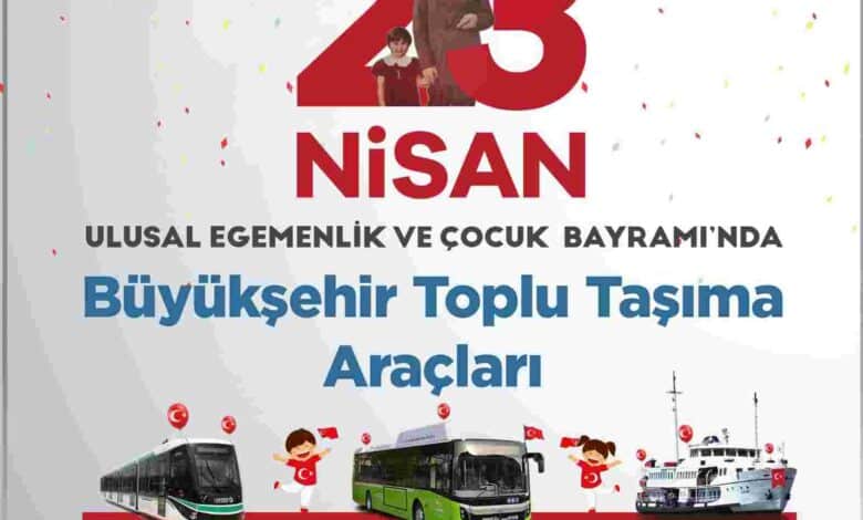 Kocaeli’nde 23 Nisan’da ulaşım ücretsiz