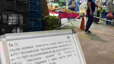 Vatandaşa kötü muamelede bulunan pazarcıya 1 hafta tezgâh men cezası