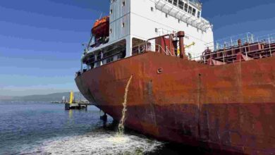 Denizi kirleten gemiye suçüstü