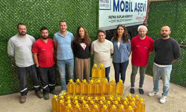 335 litre yağ Aşevi’ne teslim edildi