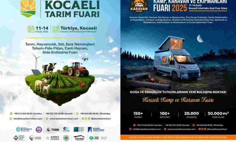 Kocaeli Tarım ve Karavan Fuarları kapılarını açıyor