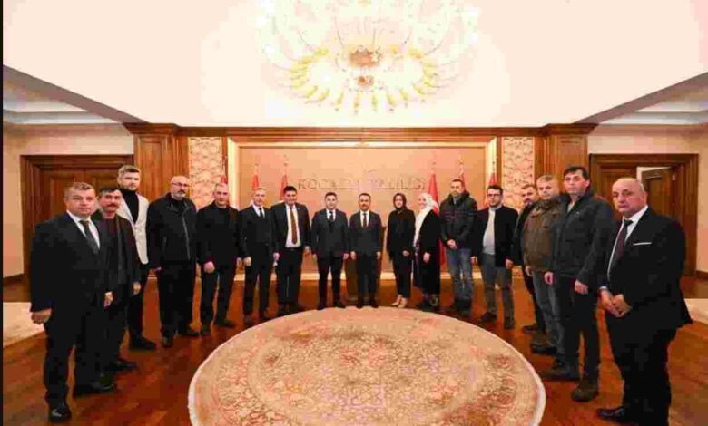 Kocaeli Manav Kültürü Dernekleri Federasyonundan Vali İlhami Aktaşa ziyaret