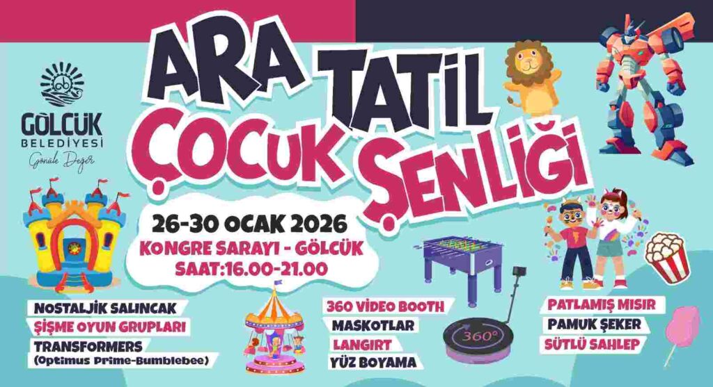 Gölcük’te Çocuklar İçin Çifte Şenlik: Ara Tatil Etkinlikleri Başlıyor