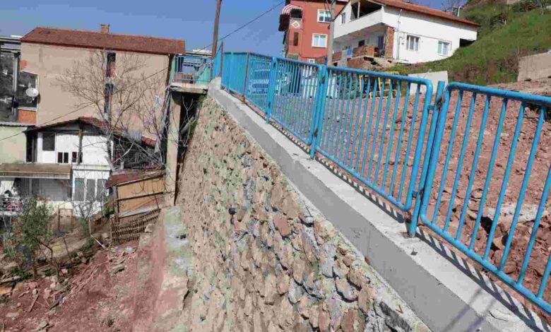 İzmit Belediyesi Yenidoğan’da tehlikeli alanı güvenli hale getirdi