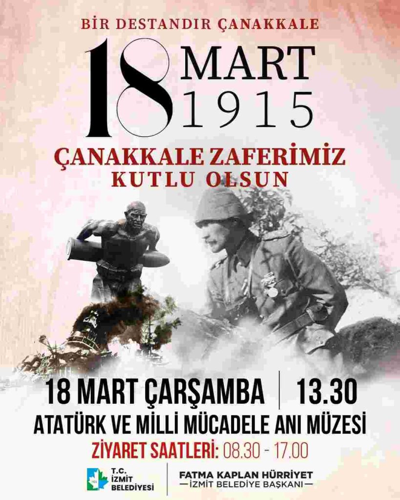 İzmit’te Çanakkale Zaferi’nin 111. yılına anlamlı anma programı