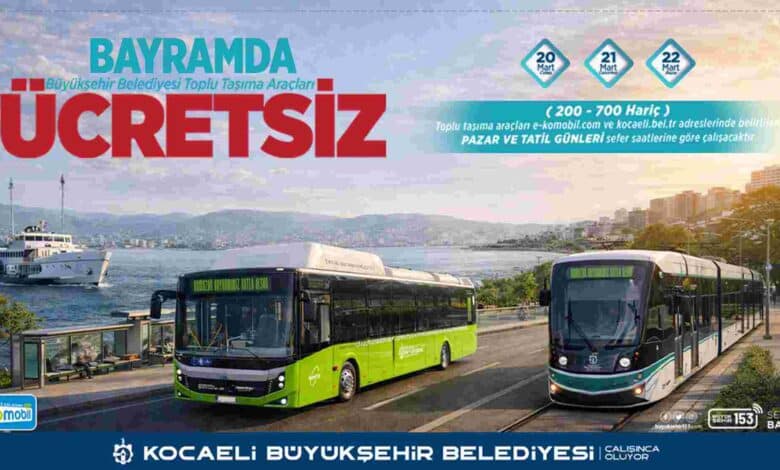 Ramazan Bayramı’nda toplu ulaşım ücretsiz
