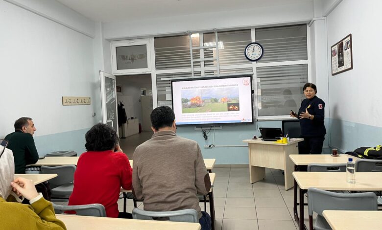 Bilgievleri personeli yangına karşı bilinçlendirildi