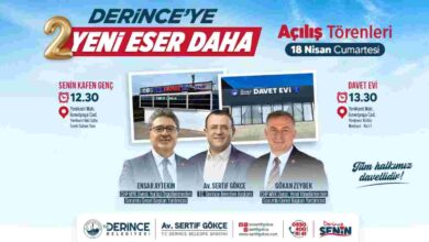 Derince'de İki Yeni Eser Daha Hizmete Açılıyor