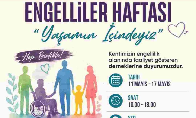 Engelliler Haftası’nda dernekler İzmit Belediye Meydanı’nda buluşacak