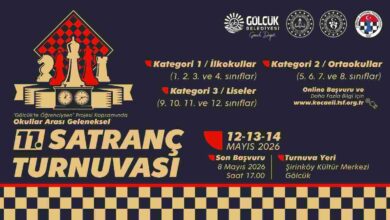 Gölcük’te 11. Geleneksel Satranç Turnuvası Başlıyor