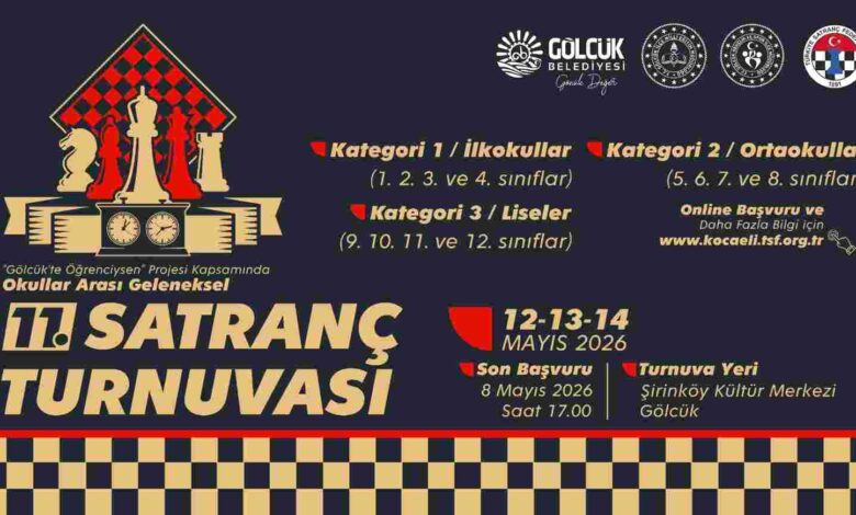 Gölcük’te 11. Geleneksel Satranç Turnuvası Başlıyor