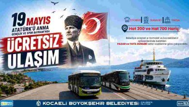 19 Mayıs’ta toplu taşıma ücretsiz