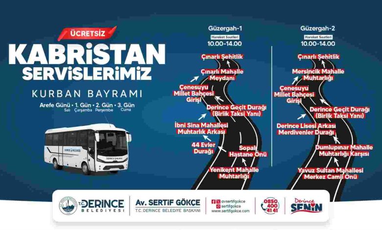 Bayramda Mezarlıklara Ücretsiz Ulaşım