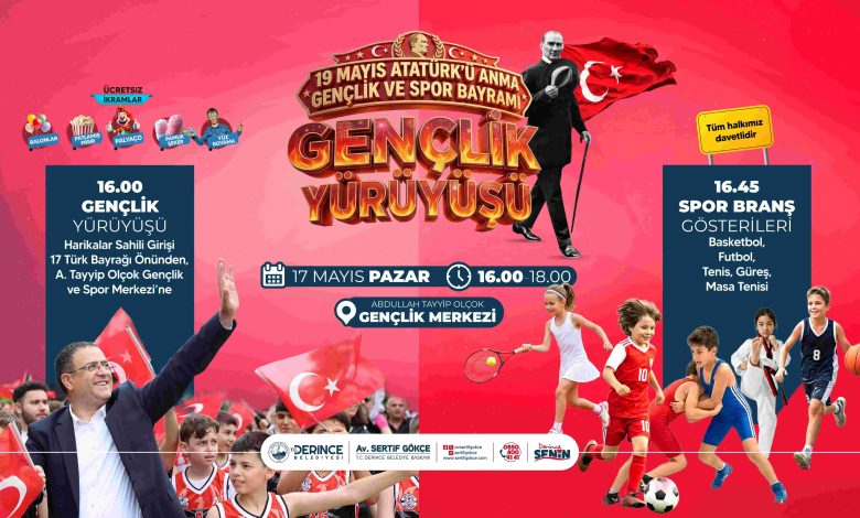 Derince'de 19 Mayıs Coşkusu Şölene Dönüşecek