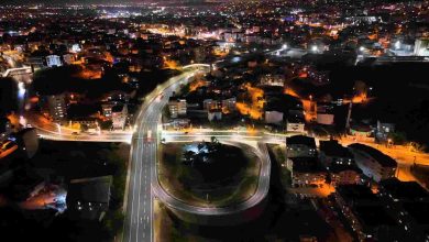 Dev proje, gece görüntüsüyle de göz kamaştırıyor