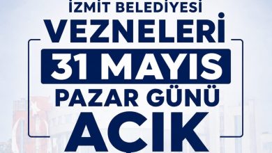 İzmit Belediyesi vezneleri 31 Mayıs Pazar günü açık olacak