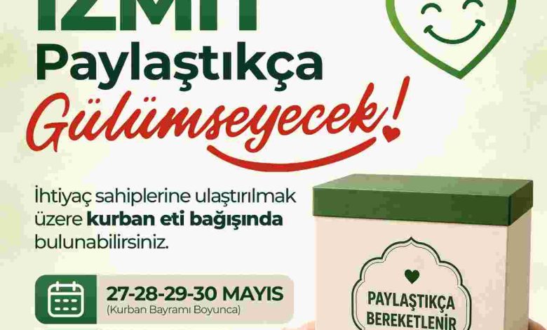 İzmit Belediyesinden Kurban Bayramı’nda dayanışma çağrısı