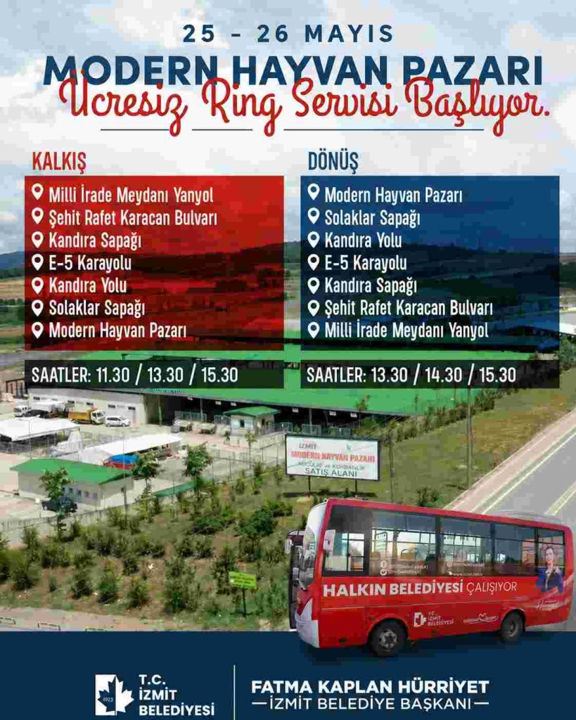 Modern Hayvan Pazarı’na ücretsiz ring servisi
