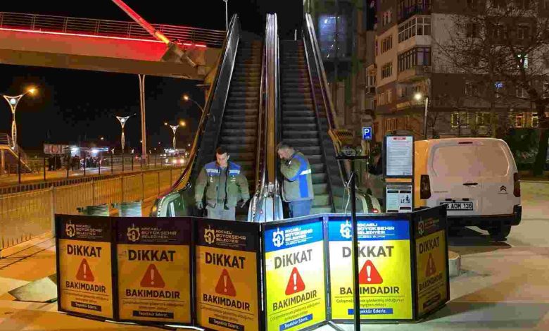 Asansör ve yürüyen merdivenlere sıkı takip