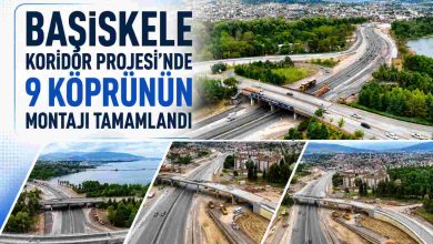 Başiskele Koridor Projesi'nde 9 köprünün montajı tamamlandı