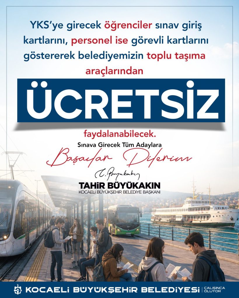 Büyükşehir’den YKS’ye özel ulaşım desteği