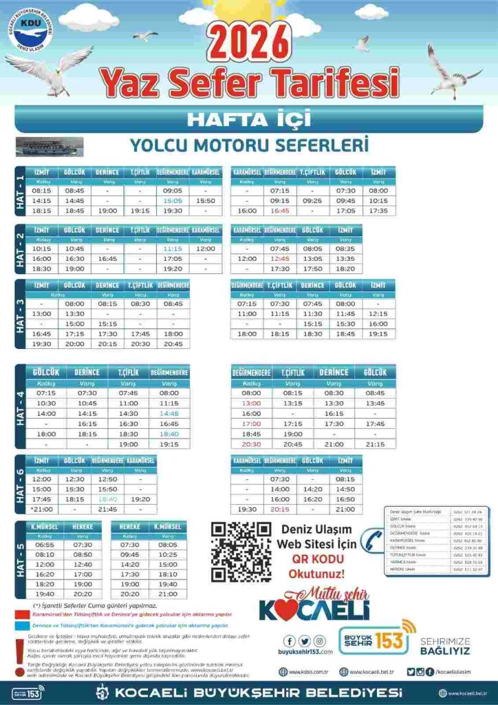 Deniz ulaşımında yaz seferleri başlıyor
