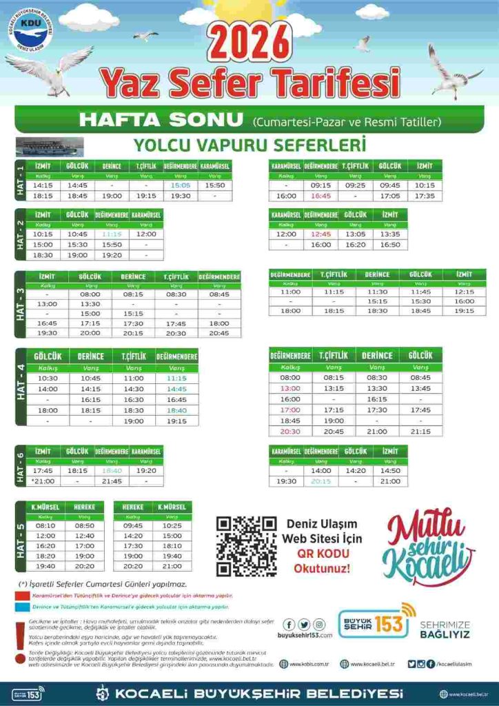 Deniz ulaşımında yaz seferleri başlıyor