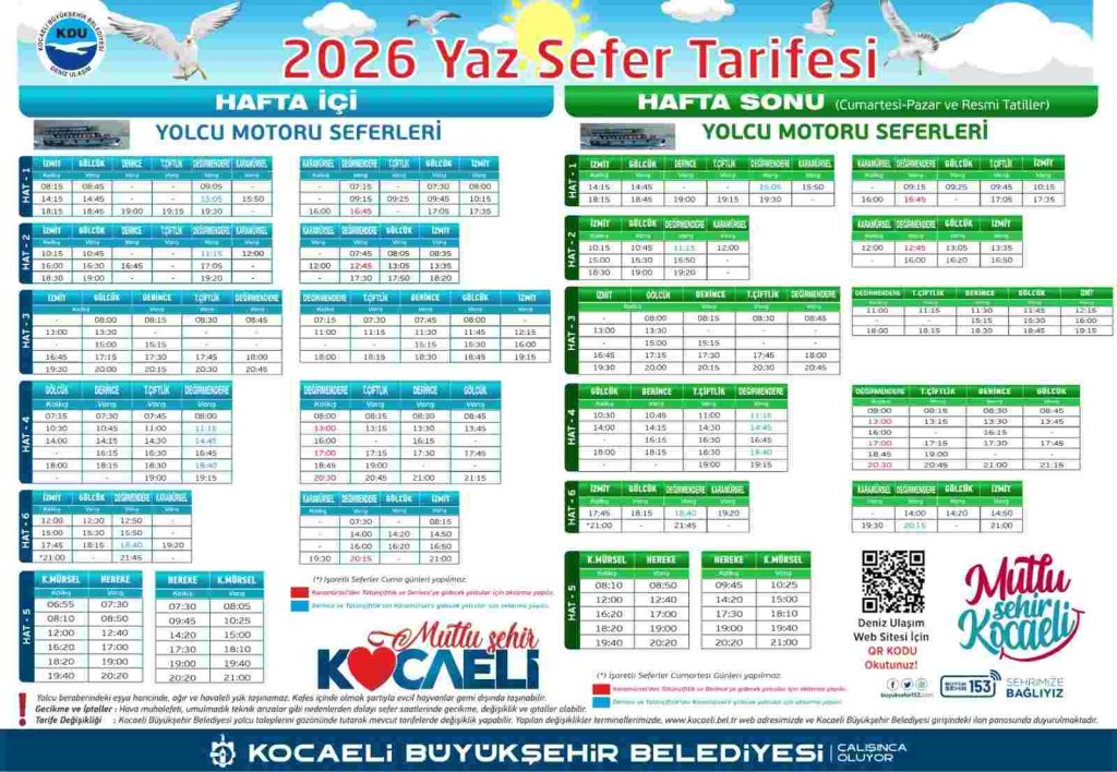 Deniz ulaşımında yaz seferleri başlıyor
