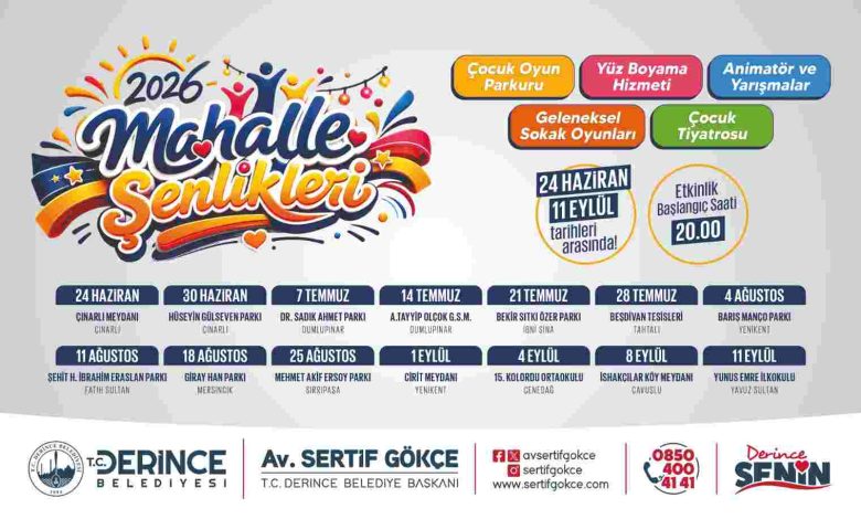 Derince’de Mahalle Şenlikleri Başlıyor