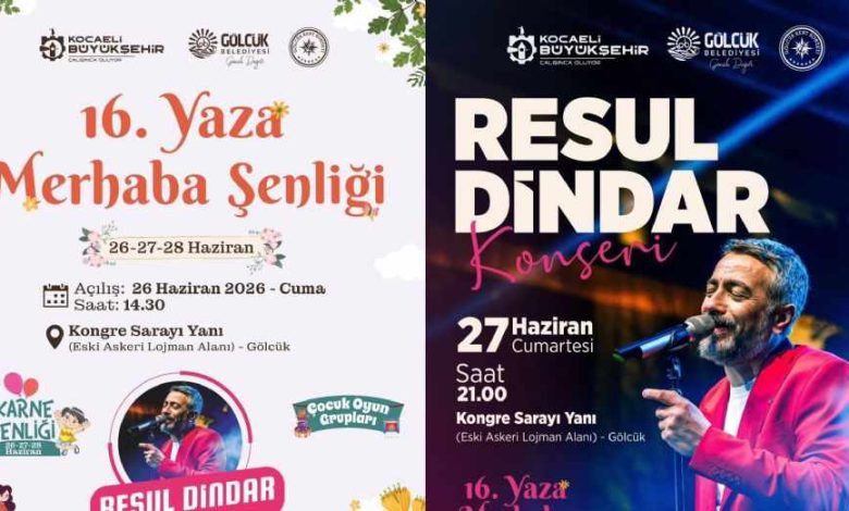 Gölcük Yaza Resul Dindar Konseri ile Merhaba Diyecek