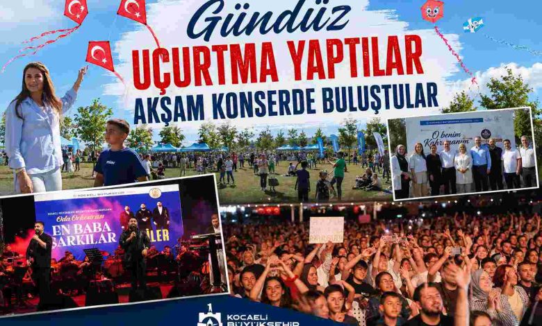 Gündüz uçurtma yaptılar akşam konserde buluştular