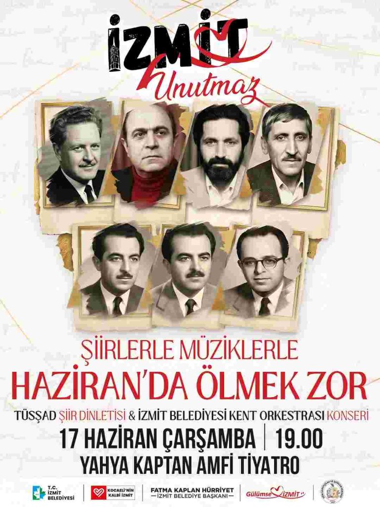 İzmit Belediyesi, usta kalemleri şiir ve müzikle anacak