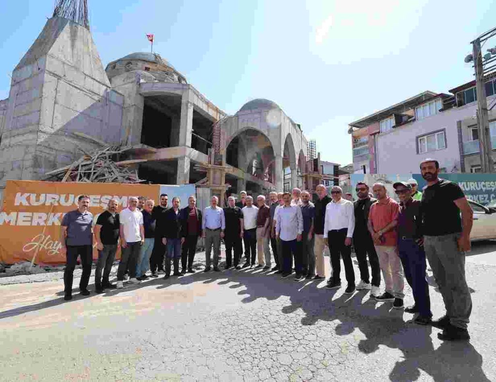 Kuruçeşme Merkez Camii inşaatı hızlı ilerliyor