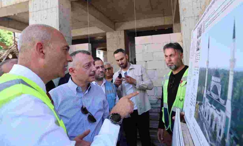 Kuruçeşme Merkez Camii inşaatı hızlı ilerliyor