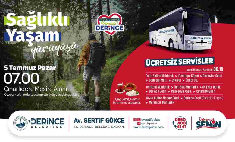 Çınarlıdere’de Sağlıklı Yaşam Yürüyüşü