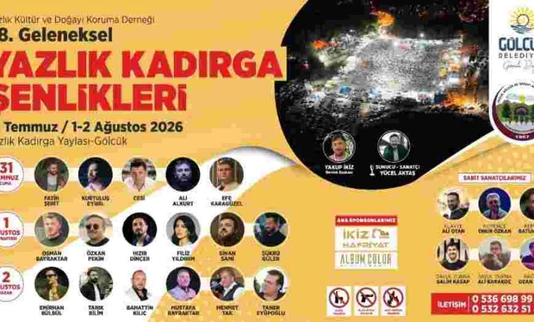 Geleneksel Yazlık Kadırga Şenliği 31 Temmuz´da Başlıyor