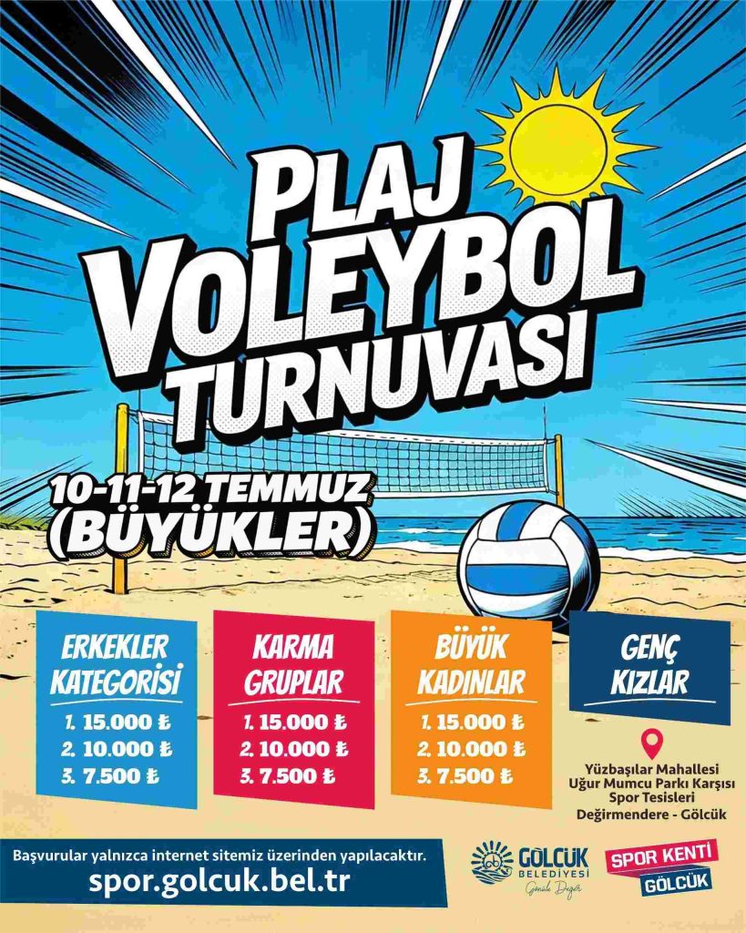 Gölcük'te Plaj Voleybolu Heyecanı Başlıyor