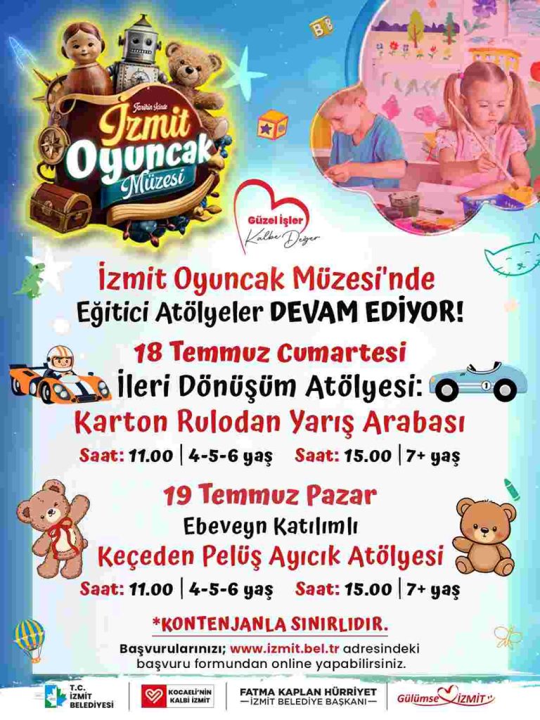 İzmit Oyuncak Müzesi’nde hafta sonu atölyeleri devam ediyor