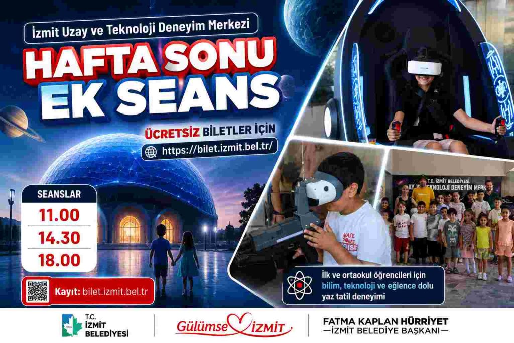 İzmit Uzay ve Teknoloji Deneyim Merkezi’nde hafta sonuna ek seans