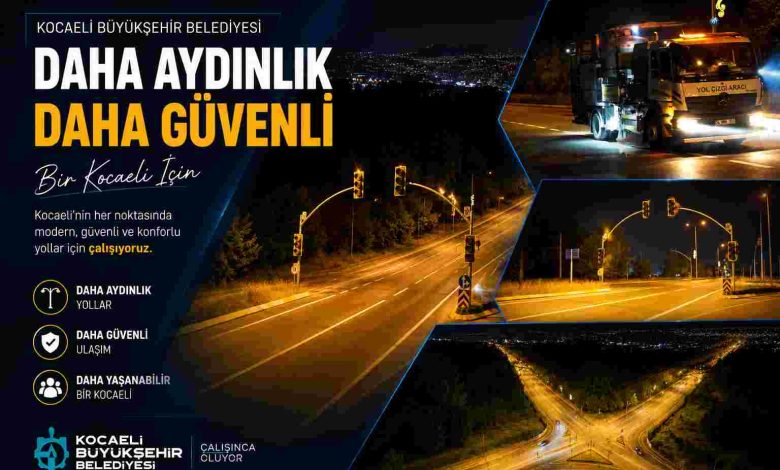 İzmit’te 9 bin metrekarelik yol çizgisi tamam