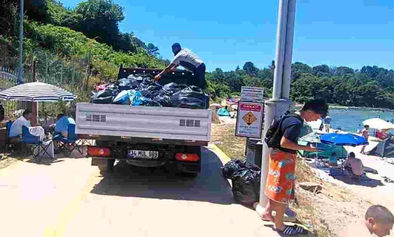 Kandıra sahillerinden 64 tır çöp toplandı