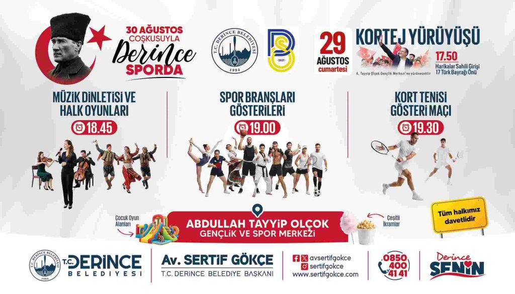 30 Ağustos Coşkusu Derince’de Yaşanacak