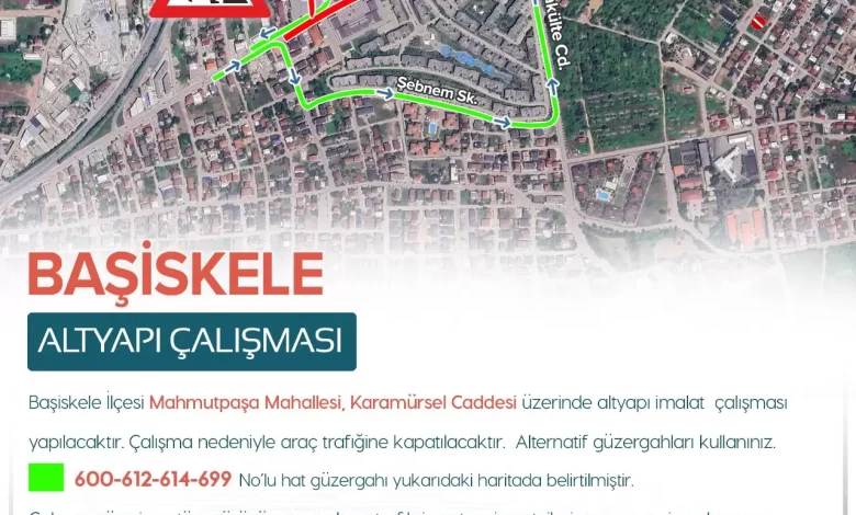 Başiskele Karamürsel Caddesi araç trafiğine kapatılıyor